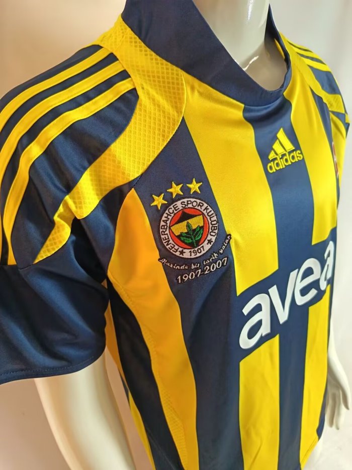 2007-2008 Fenerbahce Home Retro Soccer Jersey