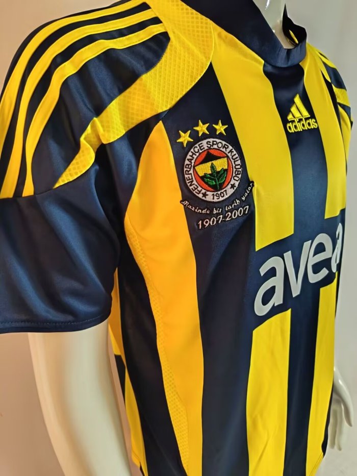2007-2008 Fenerbahce Home Retro Soccer Jersey