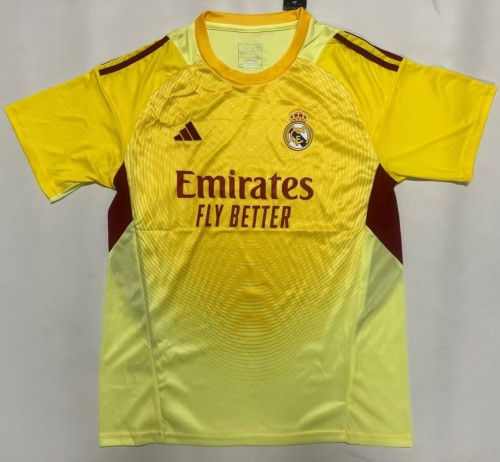 25-26 RMA Yellow GoalKeeper Fans Soccer Jersey