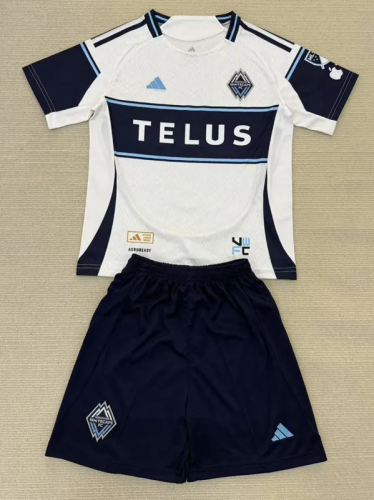 25-26 Vancouver Whitecaps Home Kids Soccer Jersey (带章) 1:1 Thai Quality