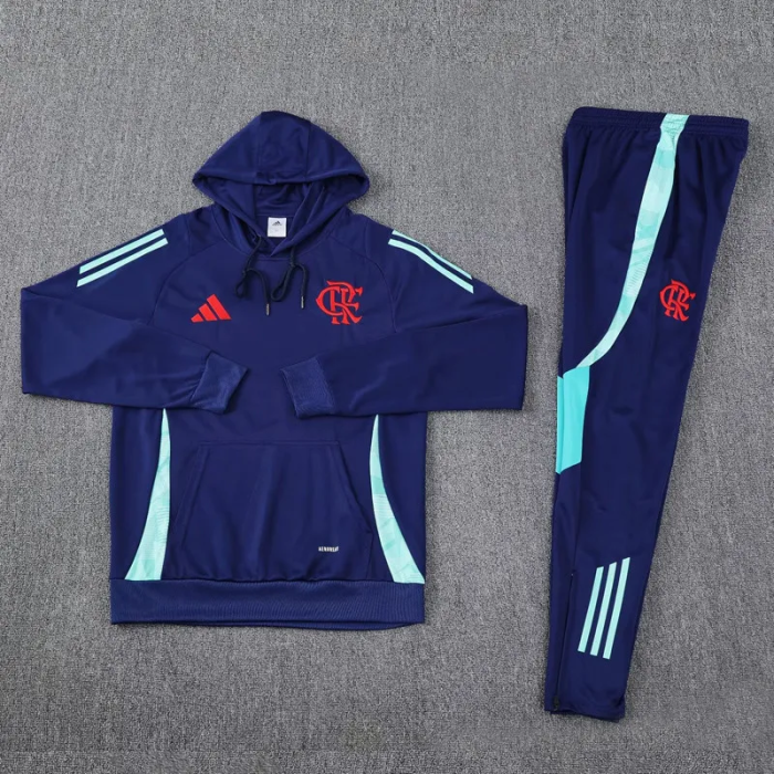 25-26 Flamengo Royal blue Hoodie Tracksuit (卫衣套装)