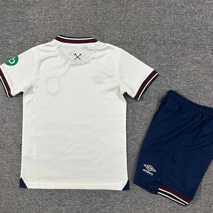 25-26 West Ham Away Kids Soccer Jersey 1:1 Thai Quality