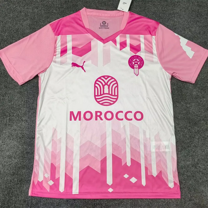 25-26 Morocco Pink White Special Edition Training shirts 1:1 Thai Quality