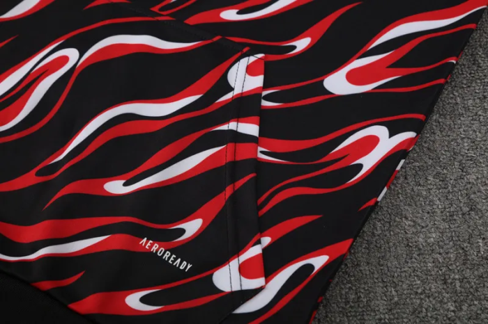 25-26 Man Utd Red Black Hoodie Tracksuit (卫衣套装)