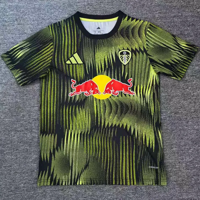 25-26 Leeds United Green Black Training shirts 1:1 Thai Quality