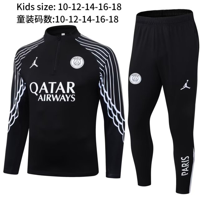 25-26 PSG High Quality Kids Half Pull Tracksuit