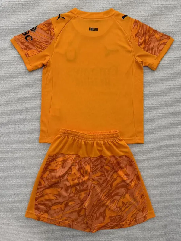 25-26 ACM Orange Goalkeeper Kids Soccer Jersey 1:1 Thai Quality
