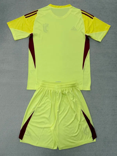 25-26 JUV Yellow GoalKeeper Kids Soccer Jersey 1:1 Thai Quality