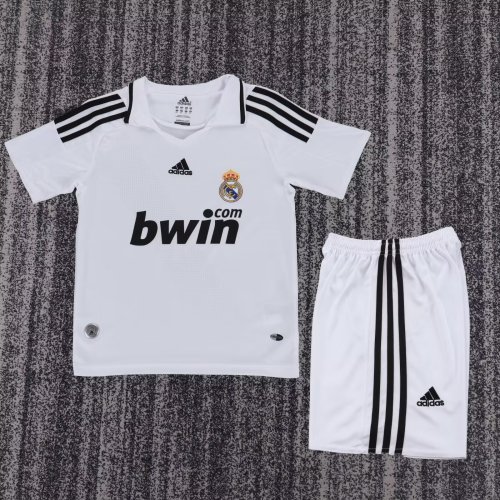2008-2009 RMA Home Retro Kids Soccer Jersey 1:1 Thai Quality
