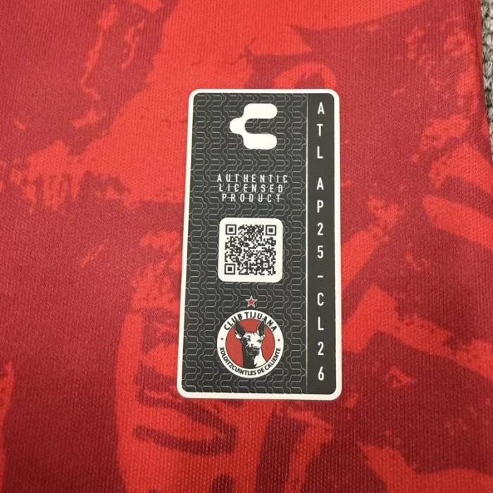 25-26 Tijuana Home Kids Soccer Jersey 1:1 Thai Quality