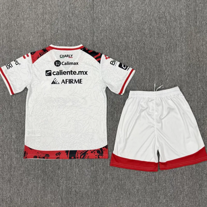 25-26 Tijuana Away Kids Soccer Jersey 1:1 Thai Quality