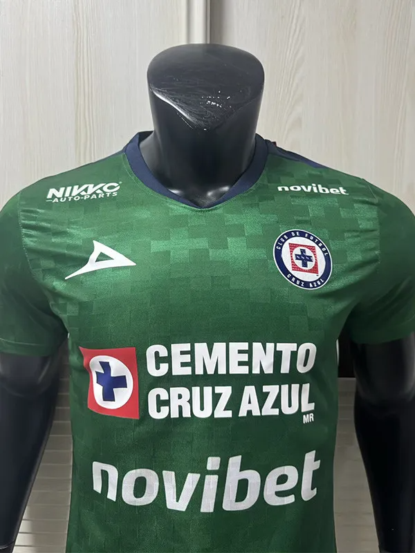 25-26 Cruz Azul Green Goalkeeper Player Version Soccer Jersey 1:1 Thai Quality