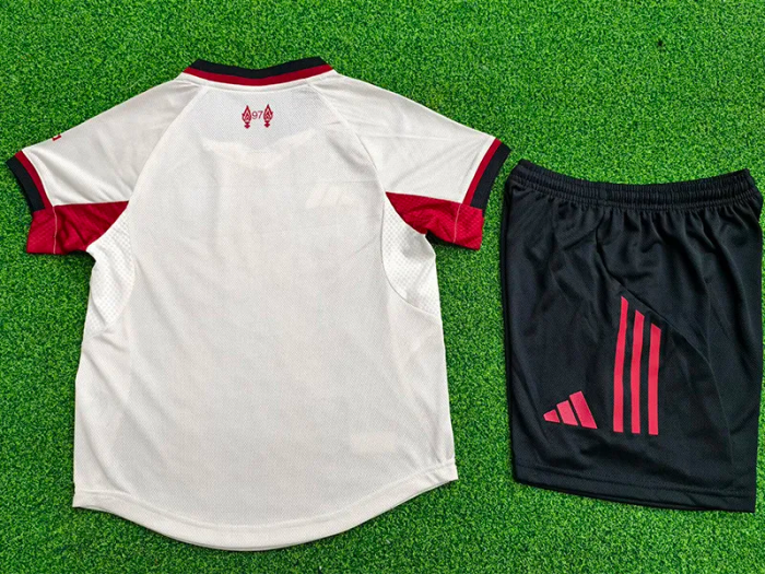 25-26 LIV Away Kids Player Version Soccer Jersey 1:1 Thai Quality (球员童装)