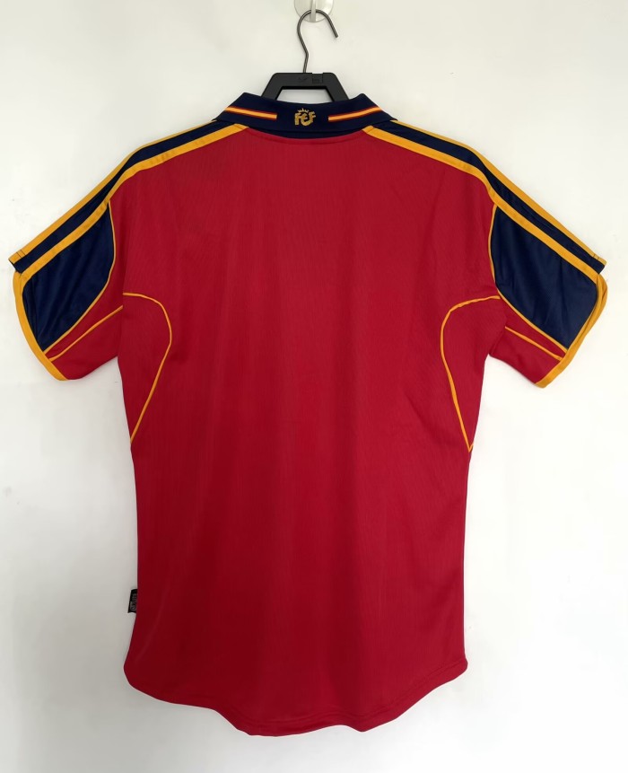 2000 Spain Home Retro Soccer Jersey