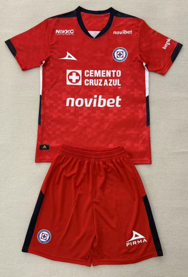 25-26 Cruz Azul Red Goalkeeper Adult Suit 1:1 Thai Quality