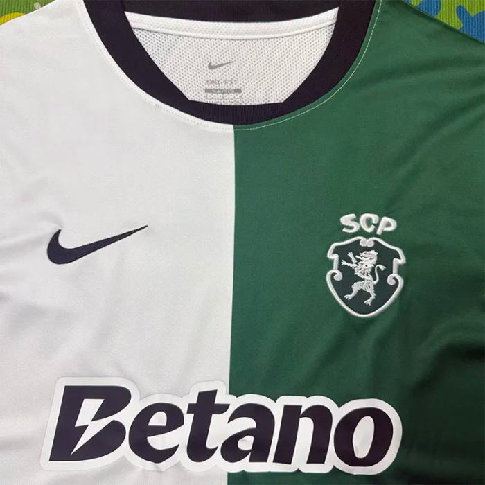 25-26 Sporting Lisbon White Green Fans Soccer Jersey 1:1 Thai Quality