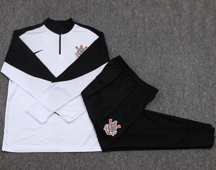 25-26 Corinthians High Quality Half Pull Tracksuit