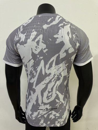 2025 Trapstar Grey White Player Version Trendy Soccer Jersey