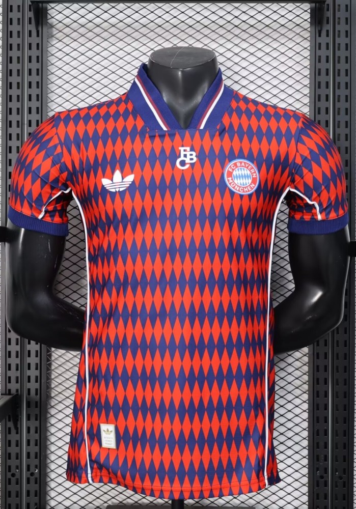 25-26 Bayern Red Blue Casual Edition Player Version Training shirts