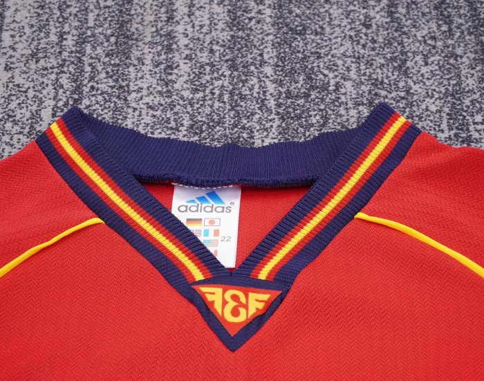 1998 Spain Home Retro Kids Soccer Jersey