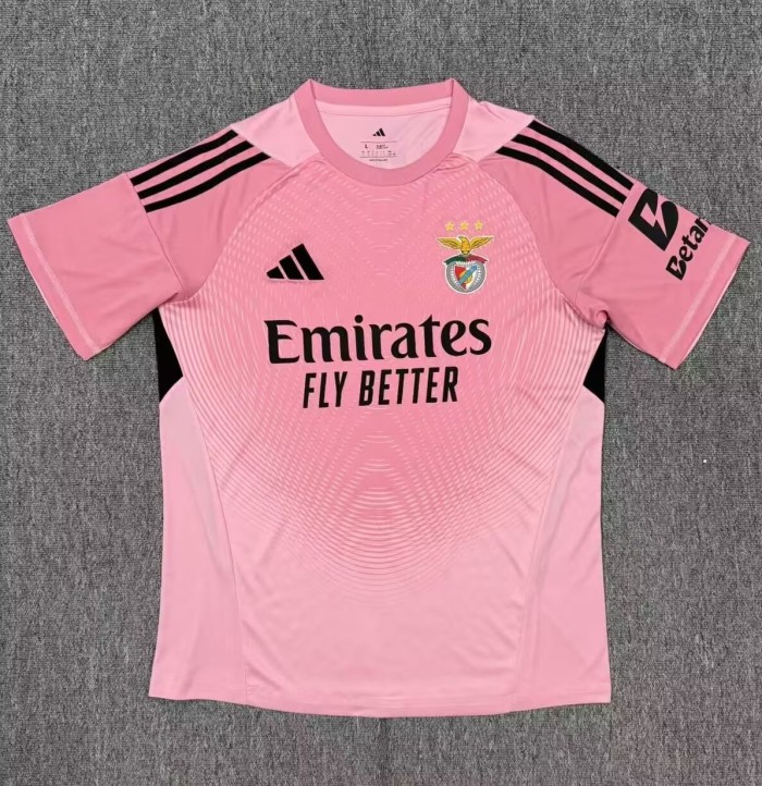 25-26 Benfica Pink GoalKeeper Fans Soccer Jersey