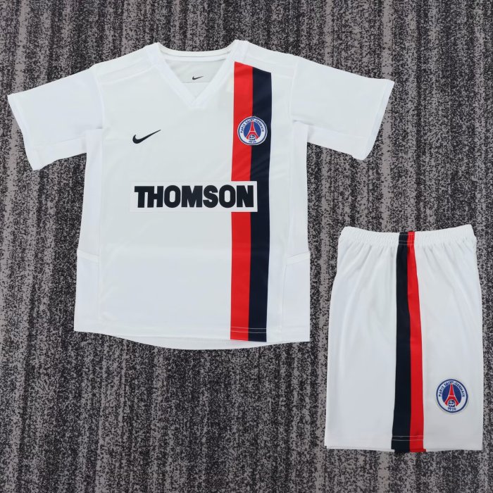 2002-2003 PSG Away Retro Kids Soccer Jersey