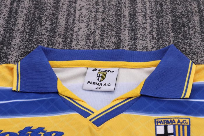 1998-1999 Parma Home Retro Kids Soccer Jersey