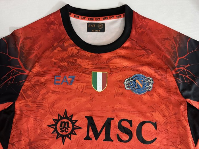 25-26 Napoli Orange All Saints' Day Fans Soccer Jersey