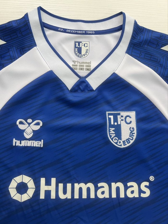25-26 FC Magdeburg Home Fans Soccer Jersey