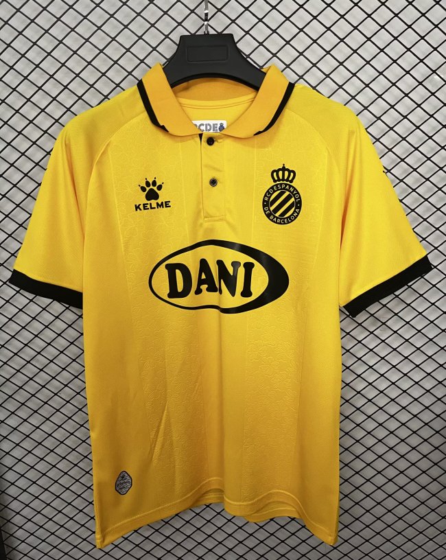 25-26 Espanyol Yellow 125th Anniversary Edition Fans Soccer Jersey