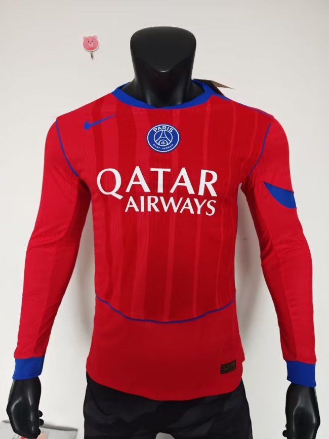 25-26 PSG Third Long Sleeve Player Version Soccer Jersey*长袖球员