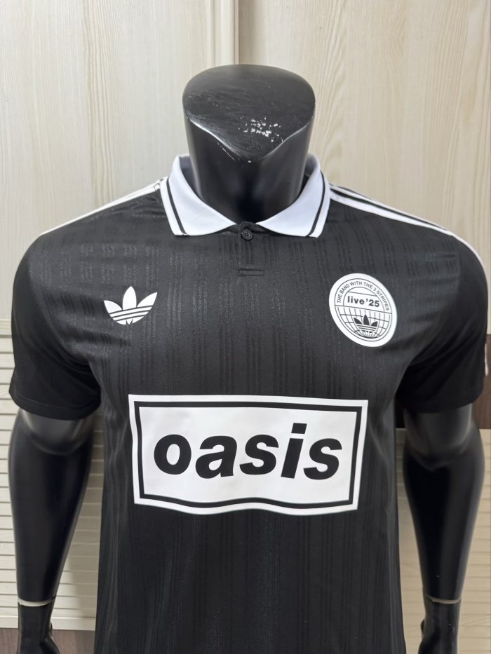 2025 AD Oasis Joint Edition #25 Black Player Version Polo Short Sleeve