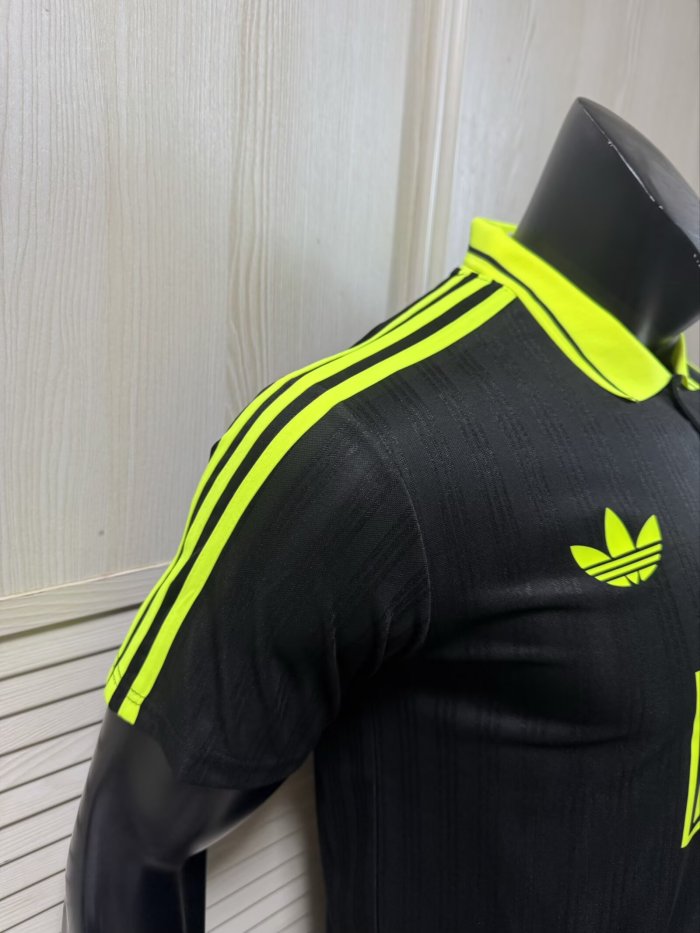 2025 AD Oasis Joint Edition Fluorescent Green Player Version Polo Short Sleeve