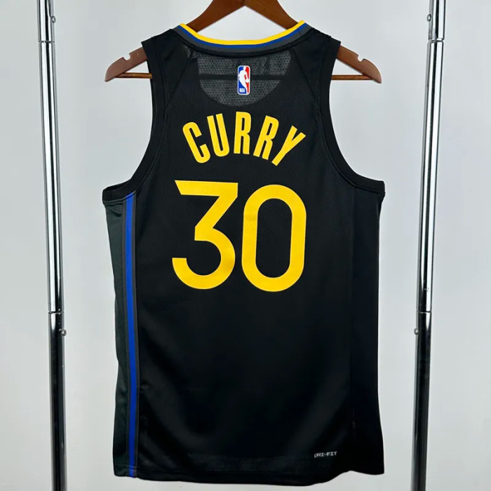 24-25 WARRIORS CURRY #30 Black Top Quality Hot Pressing NBA Jersey (Trapeze Edition) 飞人版