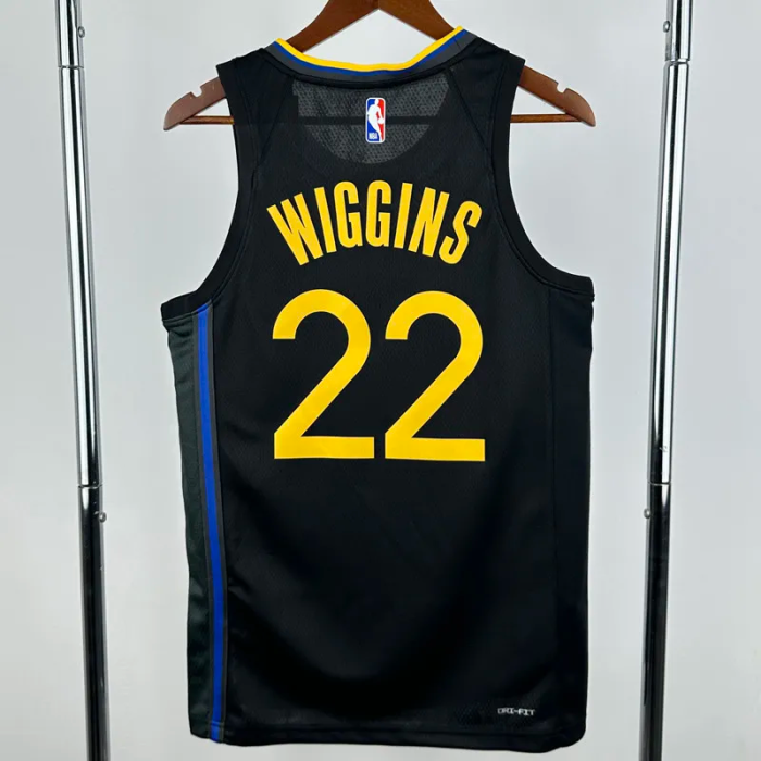 24-25 WARRIORS WIGGINS #22 Black Top Quality Hot Pressing NBA Jersey (Trapeze Edition) 飞人版