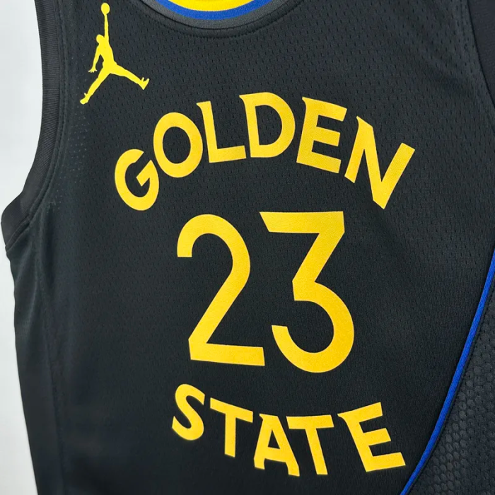 24-25 WARRIORS GREEN #23 Black Top Quality Hot Pressing NBA Jersey (Trapeze Edition) 飞人版