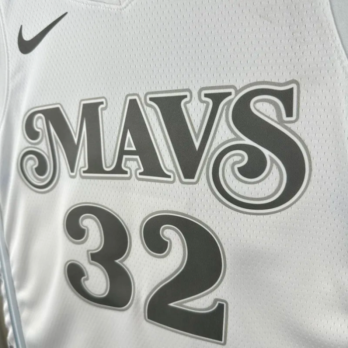 24-25 Dallas Mavericks FLAGG #32 White City Edition Top Quality Hot Pressing NBA Jersey