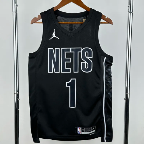 22-23 NETS RUSSELL #1 Black Top Quality Hot Pressing NBA Jersey (Trapeze Edition) 飞人版