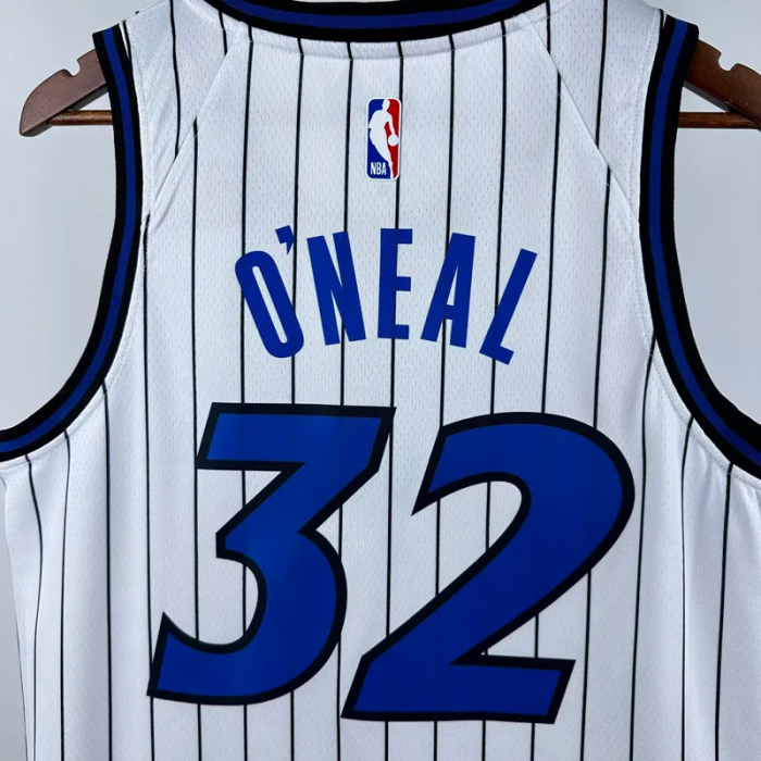 25-26 Magic O'NEAL #32 White Top Quality Hot Pressing NBA Jersey(条纹)