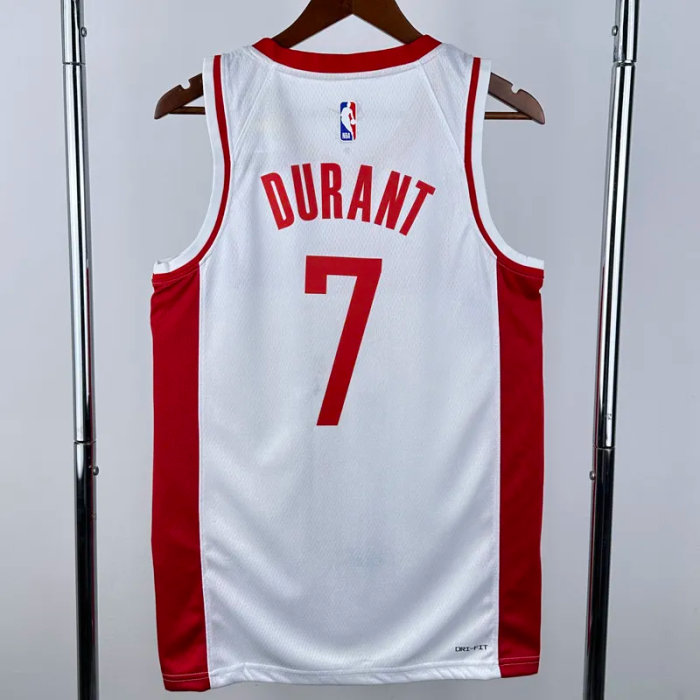 22-23 ROCKETS DURANT #7 White Top Quality Hot Pressing NBA Jersey