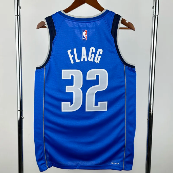 22-23 Dallas Mavericks FLAGG #32 Blue Top Quality Hot Pressing NBA Jersey