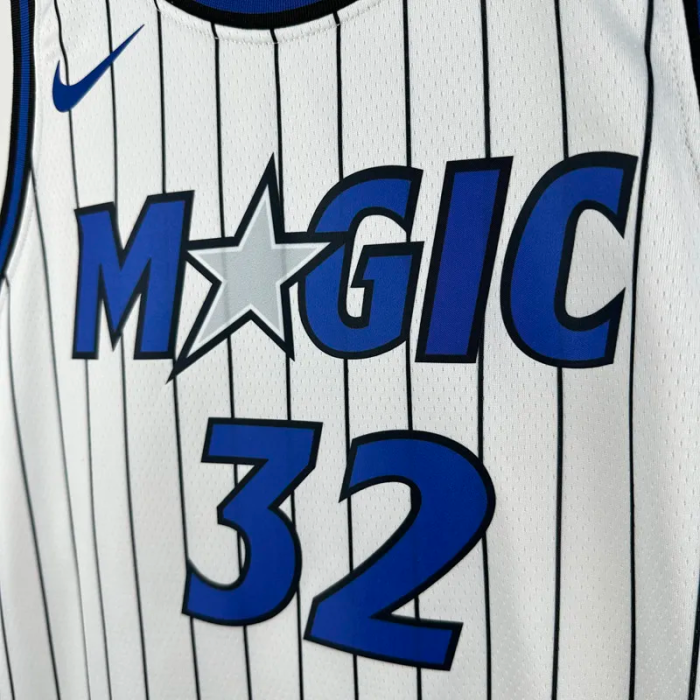 25-26 Magic O'NEAL #32 White Top Quality Hot Pressing NBA Jersey(条纹)
