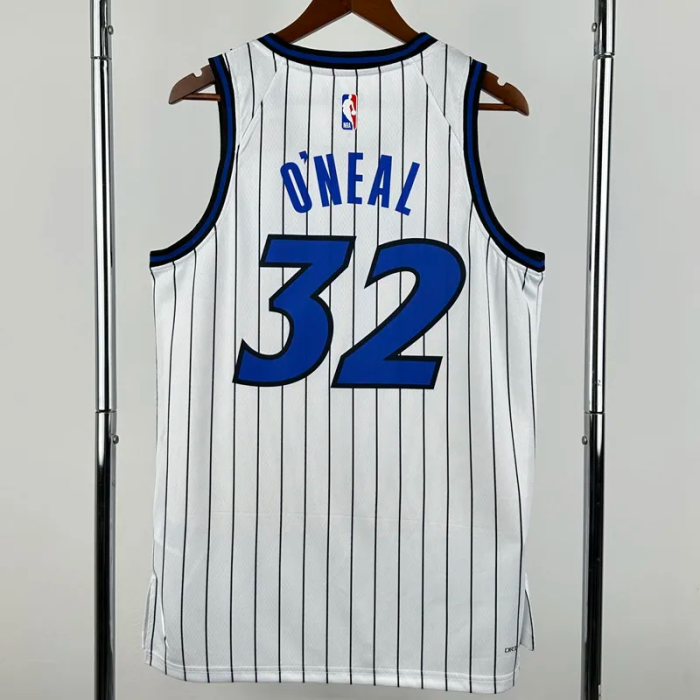 25-26 Magic O'NEAL #32 White Top Quality Hot Pressing NBA Jersey(条纹)