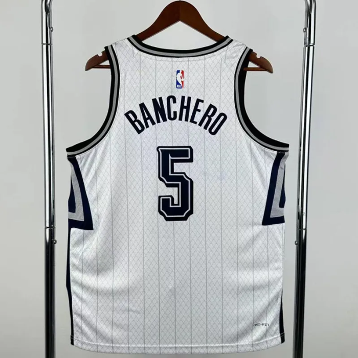 24-25 Magic BANCHERO #5 White City Edition Top Quality Hot Pressing NBA Jersey