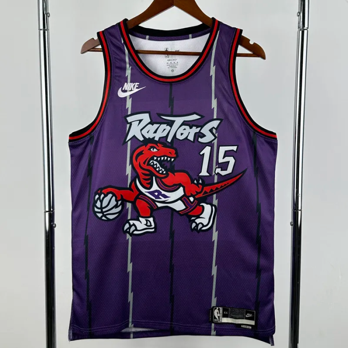 25-26 Raptors CARTER #15 Purple Retro Top Quality Hot Pressing NBA Jersey