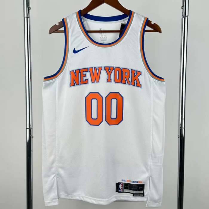 22-23 KNICKS CLARKSON #00 White Top Quality Hot Pressing NBA Jersey
