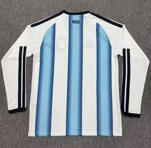 2026 World Cup Argentina Home Long Sleeve Fans Soccer Jersey