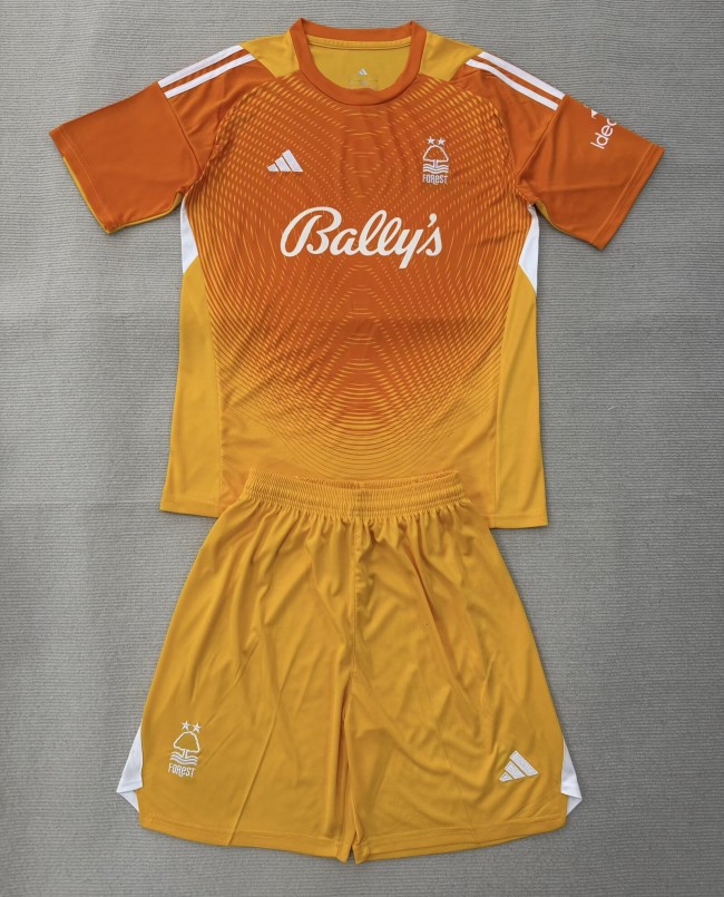 25-26 Nottingham Orange GoalKeeper Kids Soccer Jersey