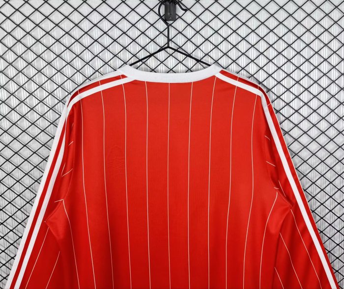 1982-1984 Nottingham Home Long Sleeve Retro Soccer Jersey