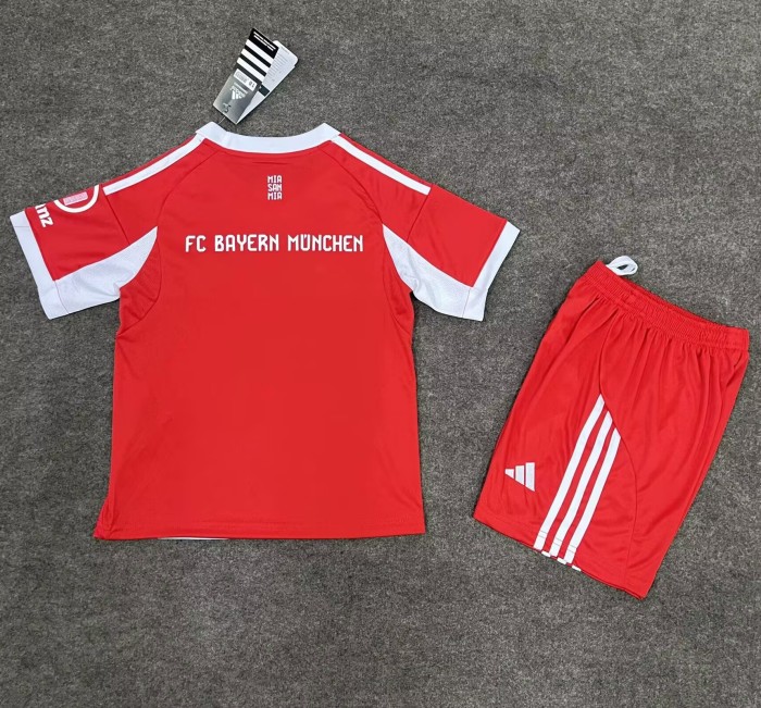 25-26 Bayern Home Special Edition Font Kids Soccer Jersey（儿童印特别版字体）